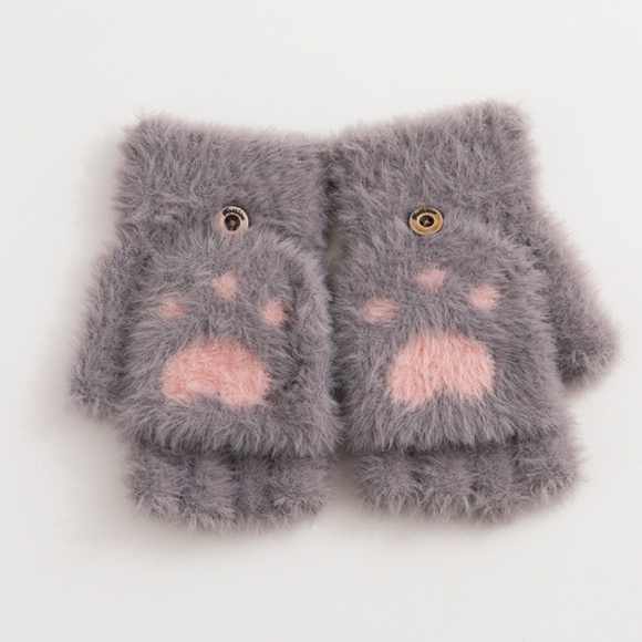 Trendy Fingerless Soft Puppy Dog Gloves | K9 - Picture 2 of 3